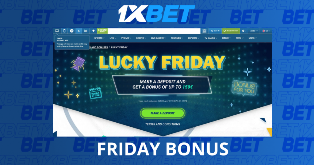 1xbet lucky friday bonus