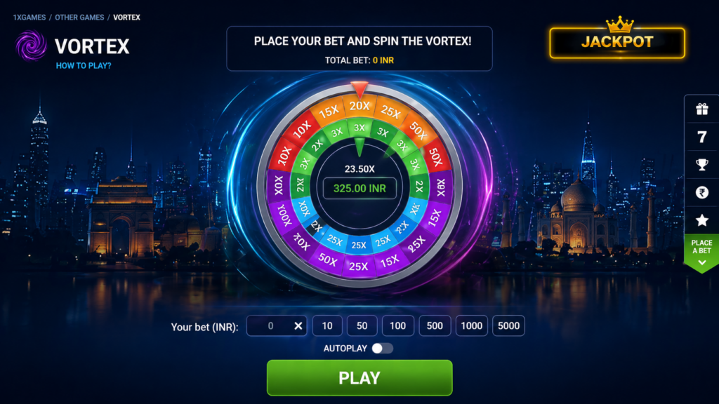 1xbet Vortex Gameplay