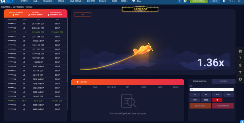 1xbet crash games gameplay
