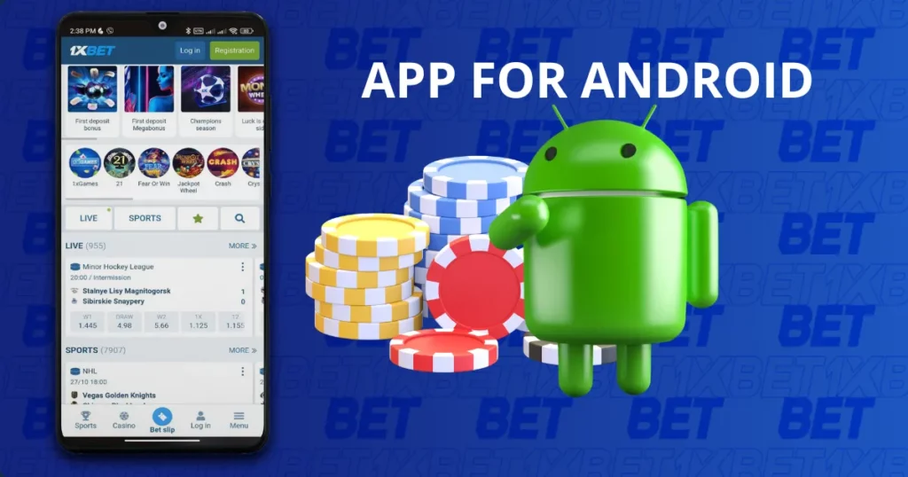 Android mobile app from 1xBet for Indian players