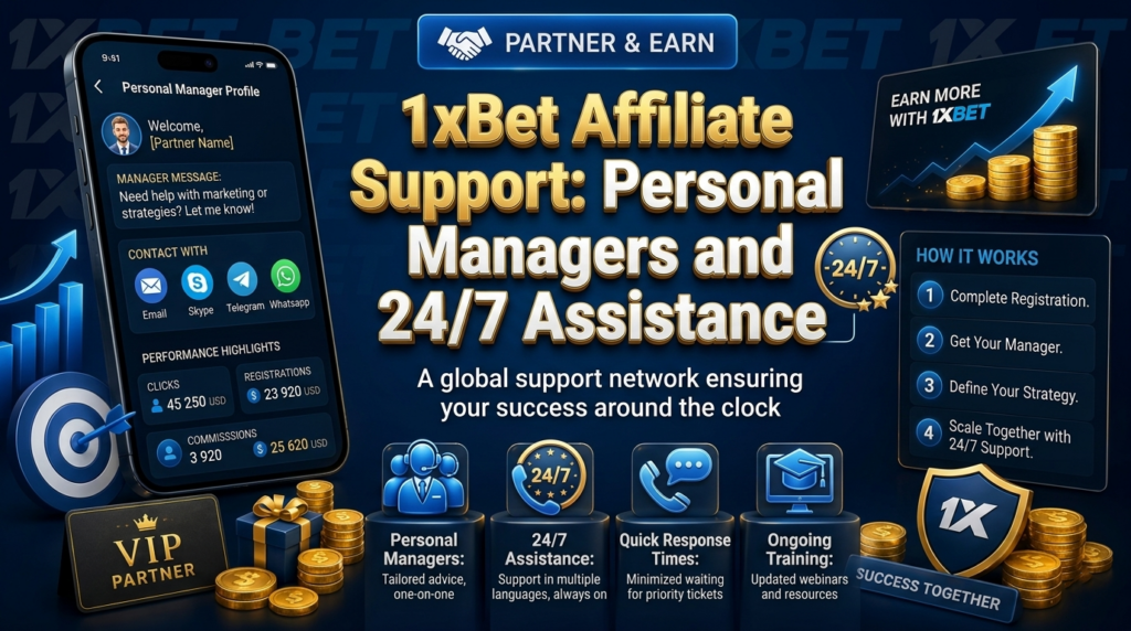 1xBet Partners support