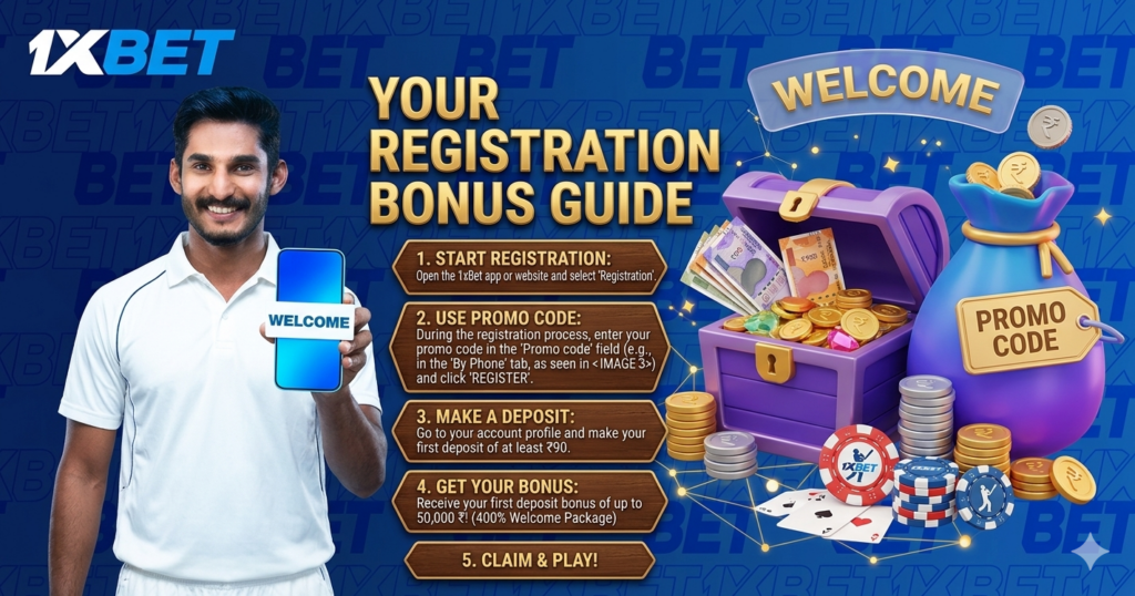 1xBet Registration promo code guide in India
