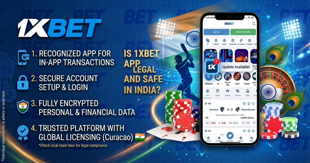 Safety and legalty of 1xBet app in India