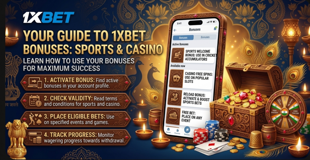 How to Use 1xBet Bonus in Sports and Casino in India